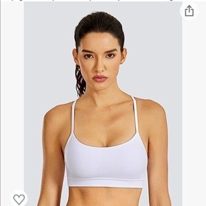 Women's White Sports Bra